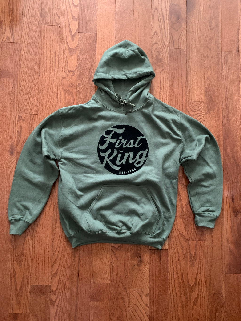 Military Green First King Hoodie